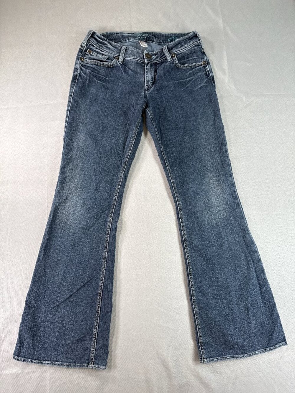 Silver‎ Suki Flare Jeans Womens 30x32 Medium Wash Mid Rise Stretch Denim Boot